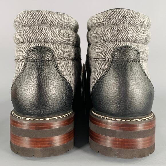 MONTELLIANA Size 10 Tom Hiker Grey Black Tweed Wool Hiking Ankle Boots main image 9